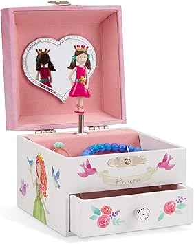 musical jewellery box with dancing doll on it