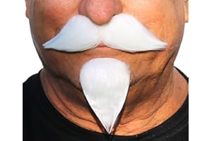 CITY COSTUME WIGS Realistic Napoleon III Imperial Fake Mustache and Goatee Beard, Self Adhesive Costume Facial Hair