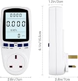 Ejoyous Electricity Power Usage Monitor LCD Multifunctional Energy Meter UK Plug view 4