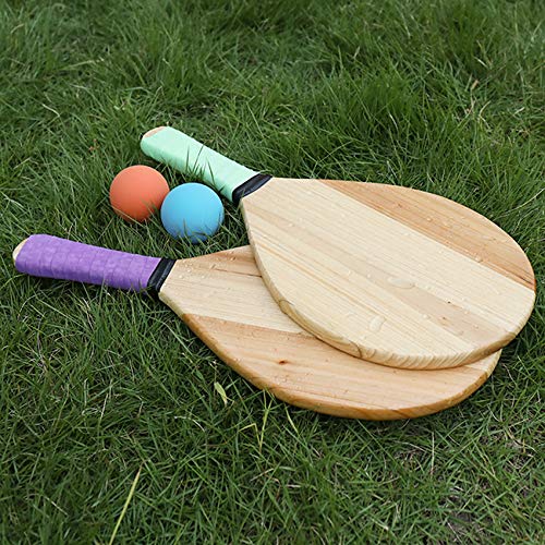HOLYKING Beach Paddle Ball Set Outdoor Sport Games Flat Rackets Tennis Racquets