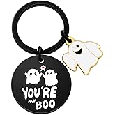 You Are My Boo Cute Ghost Valentines Day Gifts Romantic Gothic Valentine Gift Boo Basket Stuffers for Women Halloween Gifts Spooky Keychain Halloween Decor for Boyfriend Girlfriend Cute Couple Gift