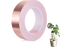 XIZAO Copper Foil Tape Conductive Copper Tape with Adhesive for Guitar EMI Shielding Electrical Repairs 0.78 Inch x 65.6 FT