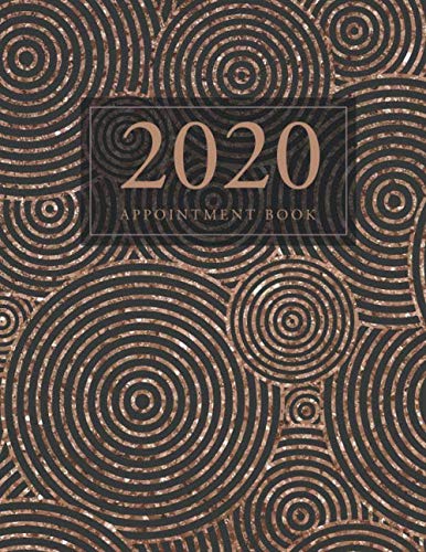 2020 Appointment Book: Antique Gold Cover | 52 Weeks Daily Hourly Appointment Planner Organizer Date by M.H. Angelica