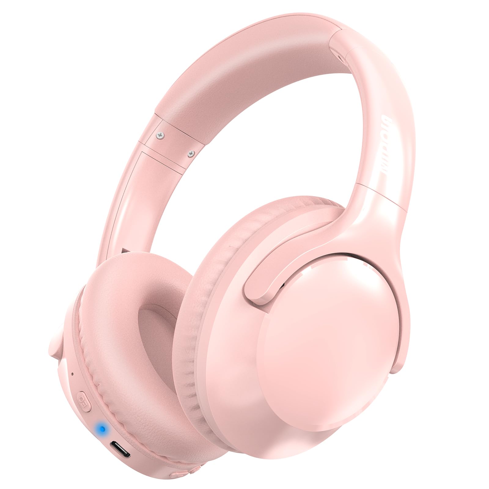 Photo 1 of MIDOLA Bluetooth Headphones Over Ear 68H Playtime 6 EQ Wireless Headset with Microphone HiFi Stereo Foldable Lightweight Deep Bass for Travel Home Office Cellphone Pink