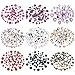 4500pcs Mixed 9 Colors Mixed Sizes Glass Rhinstones Flatback Hot Fix Stones 500pcs/color (Mixed Colors 1)