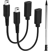 2pcs USB-C Charging Cable Adapter with Stylus Pen for New 2DS XL / 2DS XL | Handheld Console Accessories Compatible with New 3DS XL / New 3DS / 3DS XL / 3DS / 2DS / DSi