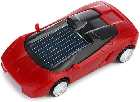 Enjocho Mini Solar Powered Car Racer Toy DIY Car Kit Children Educational Gadget Hobby one Size Red