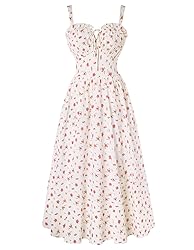 Summer Corset Dress for Women 2025 Floral Milkmaid