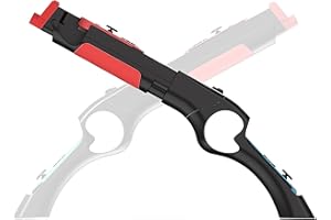 GAMSURFING Game Gun Controller for Nintendo Switch/Switch OLED JoyCons Shooting Games,Sniper Elite 3, Big Buck Hunter,Resident Evil and Others,for Switch Hand Grip Shooting Games Accessory