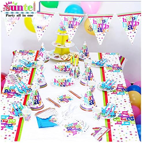 Suntel All Party Decorations In One Set With 16 Different Item 84 Pieces Birthday Supplies