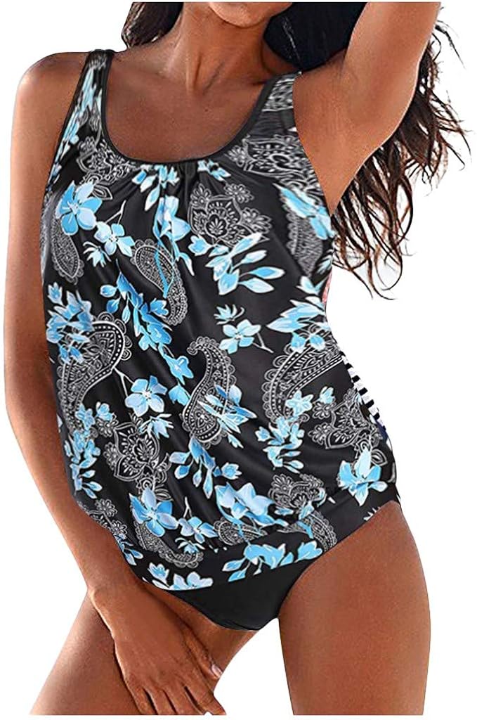 KEERADS Damen Badeanzug Oversize Tankini Push Up Elegante