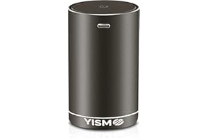 YISMO Clean Air Freshener and Odor Eliminator. Travel Size Electric Fragrance Diffuser Removes Pet, Smoke and Other Odors. Smart-Touch USB Charge. Home, Office or Travel. (Sandalwood, Black)