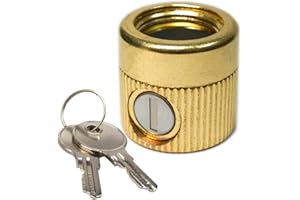 LLHHS Premium Hose Bib Lock Outdoor Faucet Lock 3/4“ Water Spigot Lock FSS 50 Brass Construction Lock to Prevents Water Theft,Unique Key,Faucet Protection