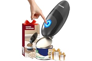 SAKAMOSH Electric Can Opener Smooth Edge, Battery Operated Kitchen Can Opener for Seniors with Arthritis, One Touch Side Cut 
