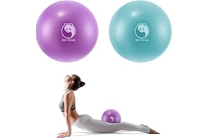 Slim Panda Pilates Ball,9 Inch Small Exercise Ball, Therapy Ball, Core Ball, Mini Yoga Ball for Pilates, Balance, Stability, Workout, Core Training and Physical Therapy