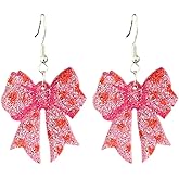 Love Heart Lightweight Drop Earrings Ladies' Declaration Acrylic Cute Animal Red Shining Envelope Cat Paw Earrings Valentine's Day Wedding Birthday Jewelry Mother's Day Gift Stud Earrings