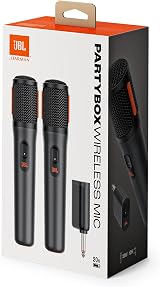JBL Partybox Digital Wireless Microphones 2.4 GHz 20h Black with Dongle view 8