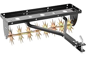 VEVOR Tow Behind Plug Aerator, 32 in Lawn Spike Aerator with Universal Hitch, Heavy Duty & Rust-Resistant, Pull Behind Spike 