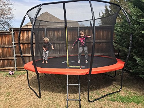 BLOOM 12 Feet Trampolines Outdoor Trampoline with Safety Enclosure and Ladder