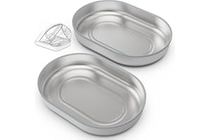 BAOFUM Stainless Steel Bowl for Automatic Microchip Cat Pet Feeder, Sealing Ring Design for Keeping Food Fresh and Reducing Odor, Easy to Clean, 2 Pack