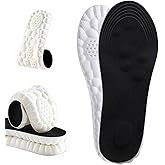 4D Cloud Insoles for Men Women, Breathable Memory Foam Cloud Massage Insoles,Arch Support & Cushioned Comfort,Relief Foot Pain,Trim to Fit All Shoe Types(1 Pairs-Black, Men 5-6/Women 6.5-7.5)
