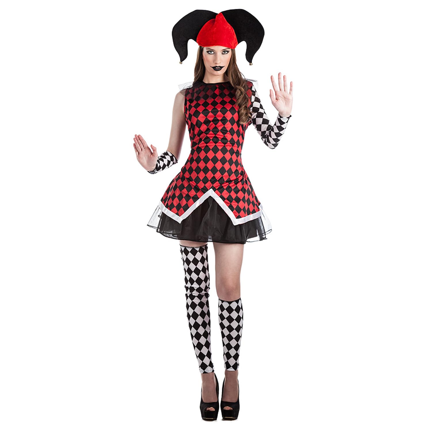 Boland Women's Harlequin Costume Set for Halloween, Carnival and Theme Party
