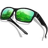 FIMILU Polarized Fit Over Sunglasses for Men, Trendy Square Ergonomics Sun Glasses High-Definition UV Protection