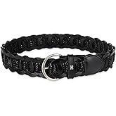 Sam Edelman Women's Linked Woven Leather Belt for Jeans, Dresses and Skirts
