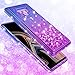 Galaxy Note 9 Case, LK [Gradient Quicksand Series] Glitter Floating Flowing Sparkle Flexible TPU Bling Diamond Clear Protective Case for Samsung Galaxy Note 9 - Purple