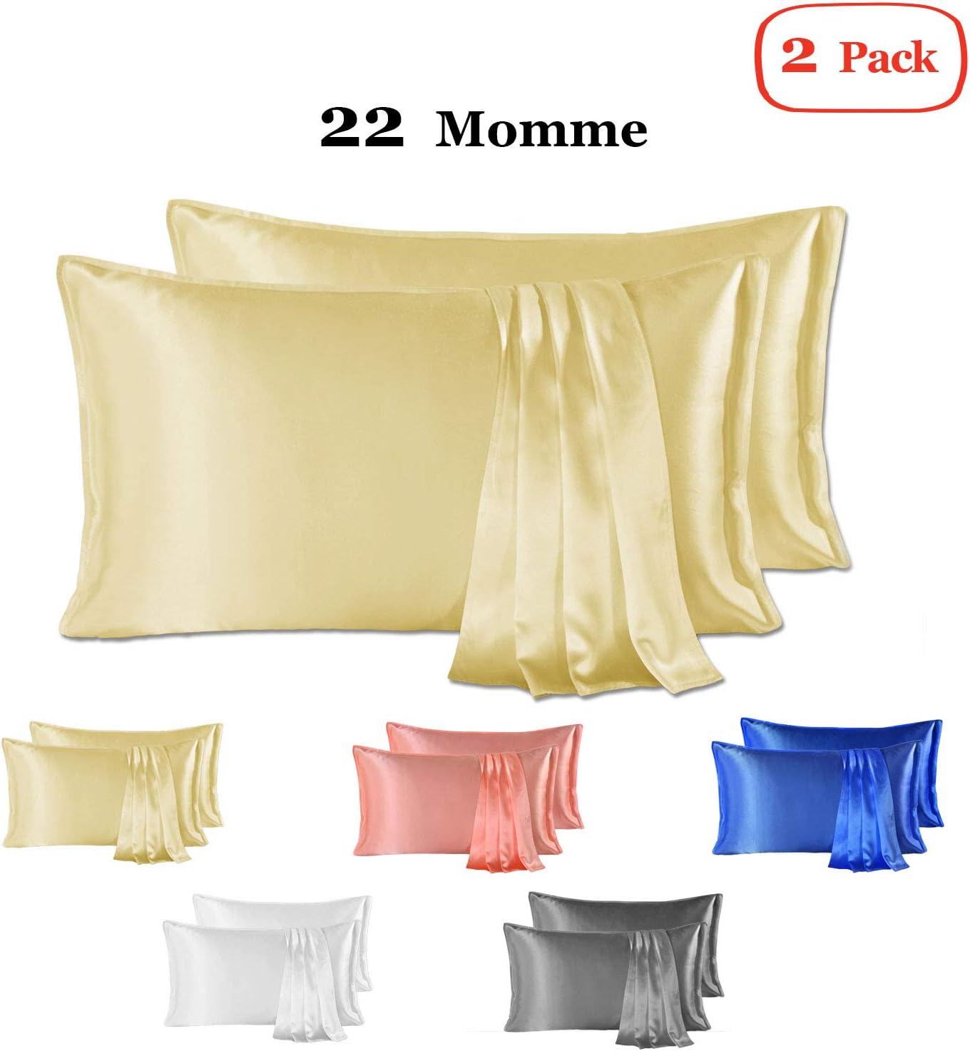 Since Silk 100% Mulberry Silk Pillowcase 2 Pieces Set