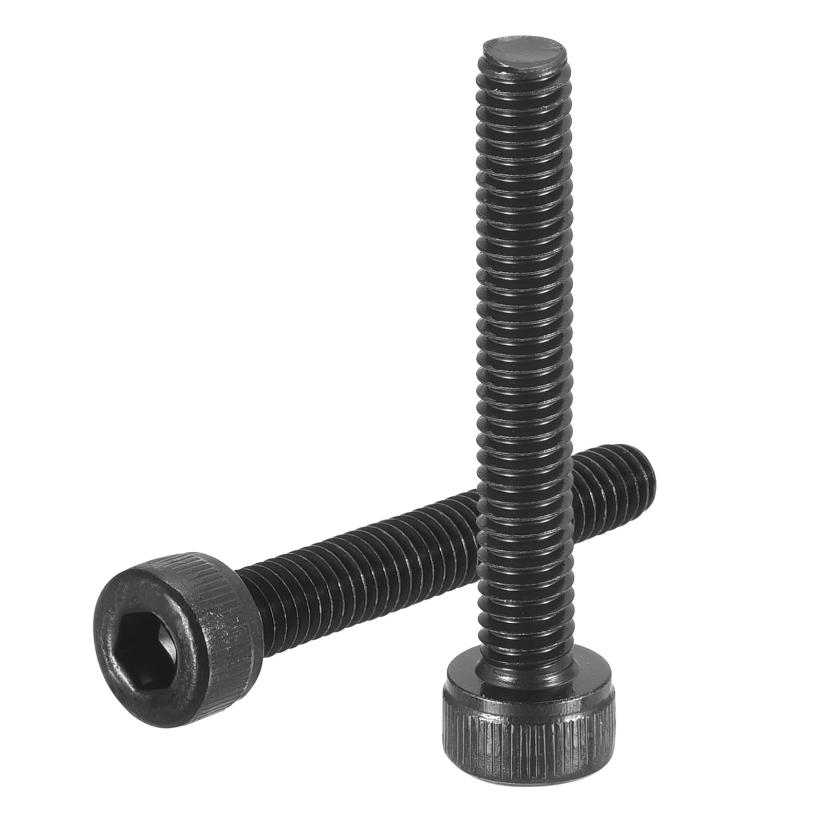 uxcell Hex Socket Bolts (M4-0.7x28), Grade 12.9 Carbon Steel Hex Socket Drive Screws, Black, 50 Pcs