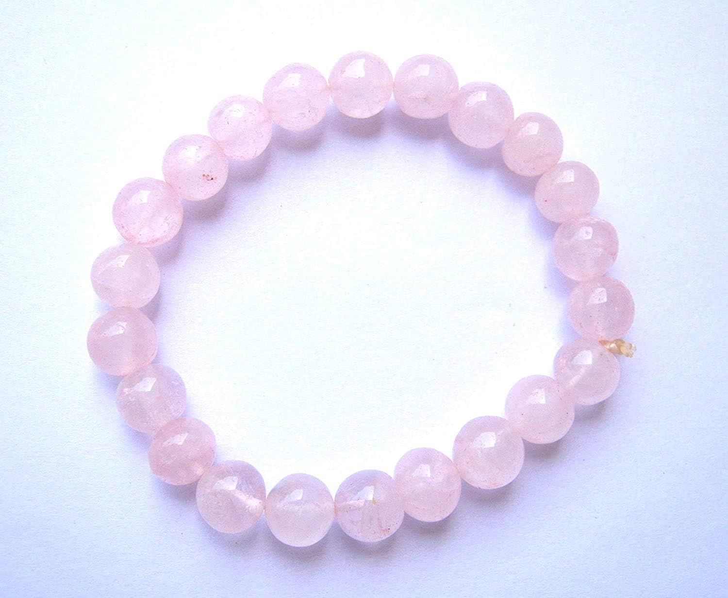 Beautiful Rose Quartz Power Beaded Round Bracelet crystal healing Gift Fashion Gemstone Accessory Love Peace meditation spiritual - Image 3