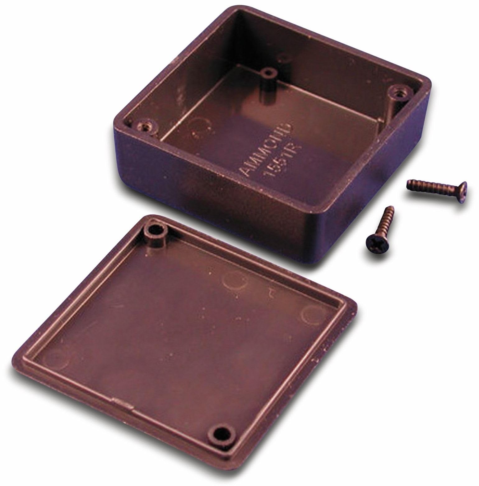 Hammond Electronics 1551RBK Euro Box ABS Black 50 x 50 x 20 1 Piece