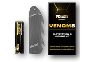 Fantom Drives - VENOM8 2TB NVMe Gen 4 M.2 Internal SSD - PS5 Memory Upgrade 3D NAND TLC – DDR4 DRAM Cache - 7400MB/s Solid State Drive w/ Heatsink (VM8X20-PS5)
