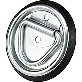 Jamiikury D-Ring Tie Down Anchors, 4 Inch Heavy Duty Tie Down Hooks Floor Flush Surface Mount for Trailers, Truck, Bed Bracket, Pickup Camper, 2000 lbs Capacity