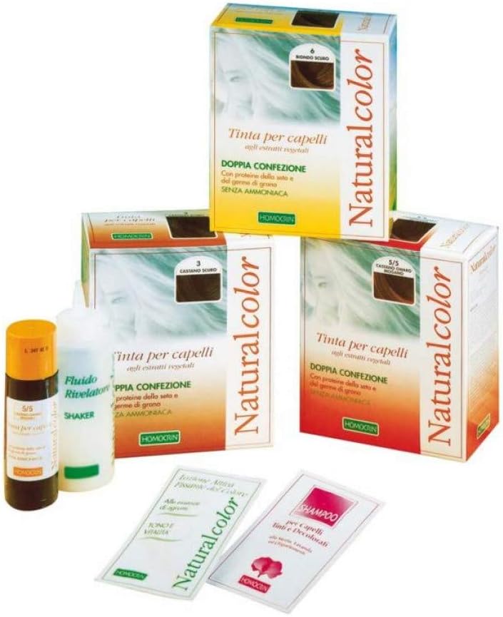 Tinta Per Capelli Colorazione Permanente Vegetale Senza Ammoniaca Homocrin Naturalcolor N. 7/3 Colore Biondo Dorato