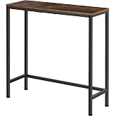 Fazlino 29.5" Narrow Console Table, 98 lbs Cap Metal Frame for Living Room | 9.5" wide, split tabletop design. Easy assembly with included tools. Ideal for entryways, narrow spaces, and behind sofas.