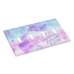 Purple Mermaid Tail Scales 4 Gang Quad Toggle