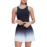 AFZ Women Pleated Tennis Skirt Set Golf Pickleball Outfits Two Pieces Athletic Dress with Built in Shorts