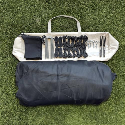 4x3M Patio Mosquito Net | Extra Large Sizes & Fabric Designed for Outdoor | Black Insect Protection Mesh for Gazebo, Porch & Garden Patio