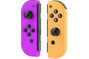 VOXAMINDALE Switch Controller replacement for Nintendo Switch Controller, Compatible With Switch/Lite/OLED, with/Dual Vibration/Motion/Wake-up/Screenshot(Purple&Yellow)