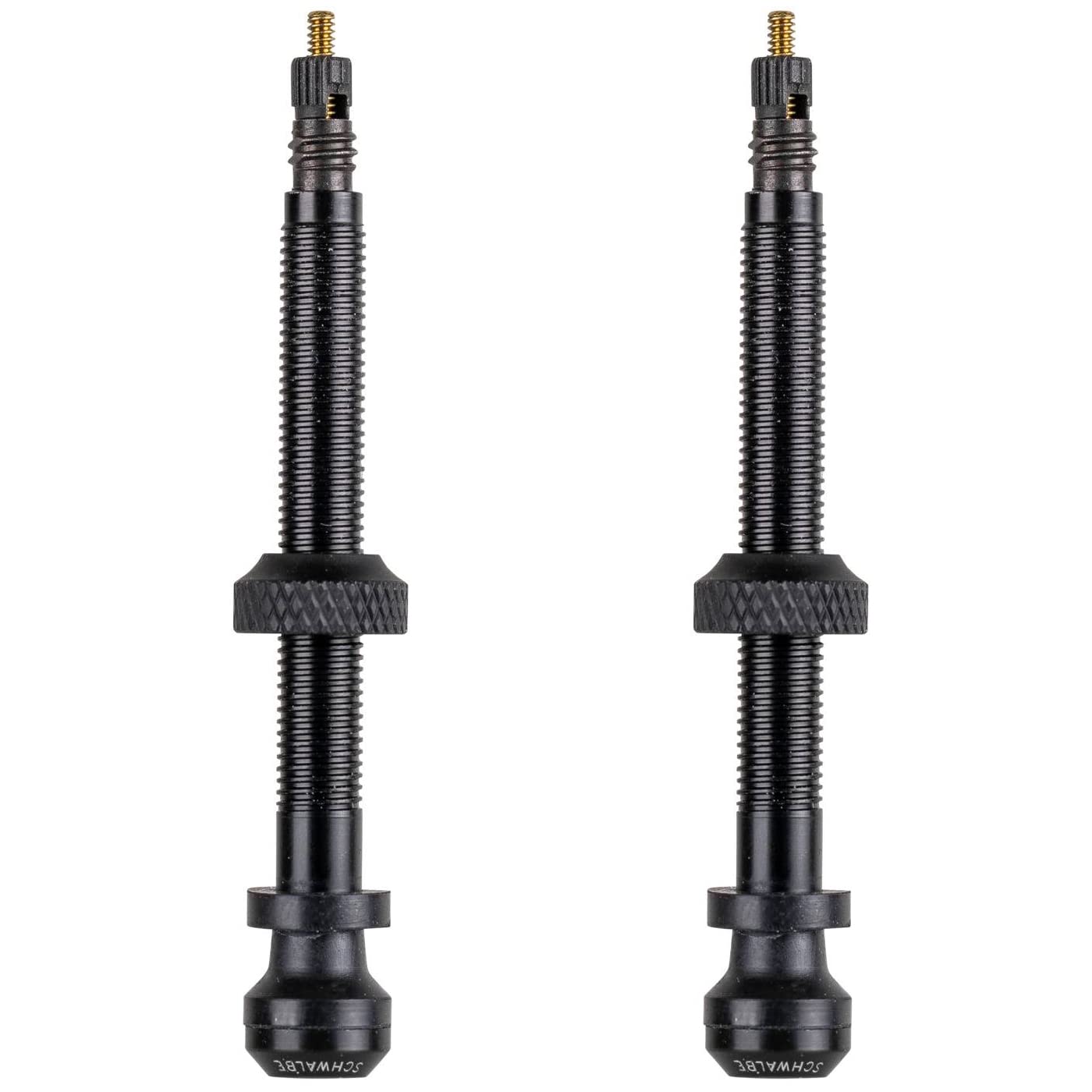 Schwalbe Unisex Utlv Tubeless Ventil (2er-set), 60mm Length Valve Parts Accessories, Black, 60 mm UK