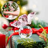 H&D HYALINE & DORA Crystal Flying Butterfly Figurine Glass Ball Base 5in view 5