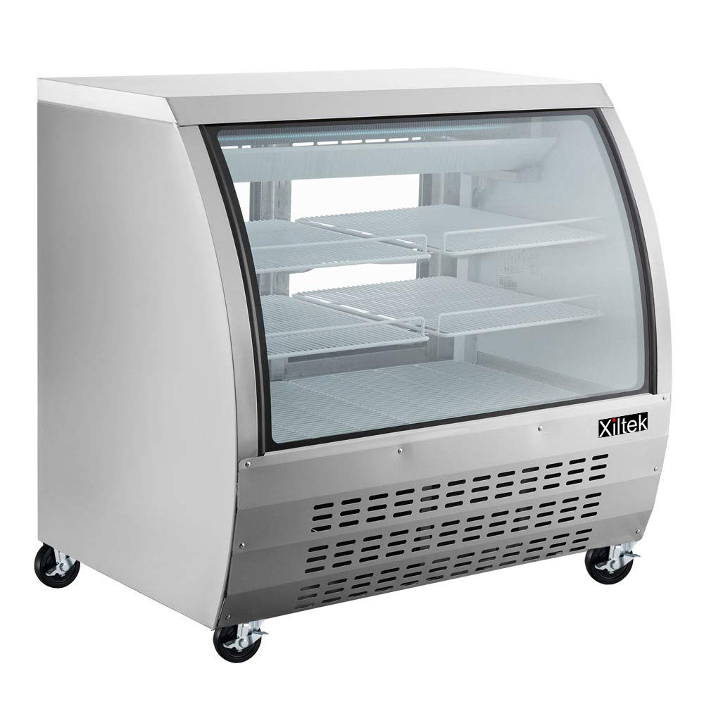 Buy New 48" Xiltek Commercial Curved Glass Refrigerated Deli Case