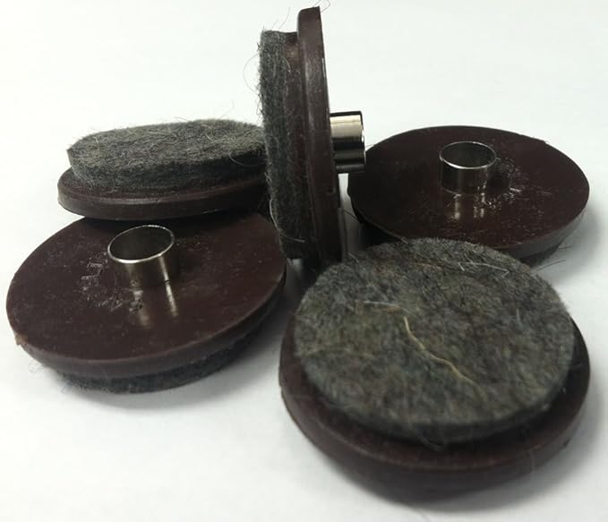 1.5" Brown Safeglides (16 pack) Nail In Furniture Floor Glides Wool Pads Health