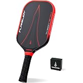 T700 Carbon Fiber Pickleball Paddle, 16mm Foam Core Thermoformed One-Piece | 5.5" Non-Slip Grip, Expanded Sweet Spot &amp; Enhanced Forgiveness are friendly to beginner, Textured Surface for Spin &amp; Control