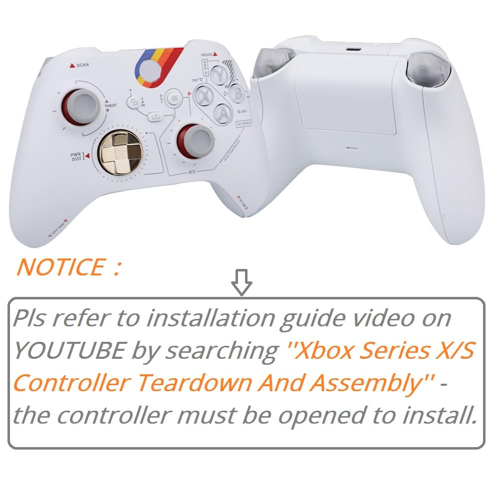 VANPARK Customized Replacement Housing Shell Set for Starfild Limited Edition, Full Set Front Case Cover Backplate Only Compatible with Xbox Series S/X Controller(Controller is NOT Included)