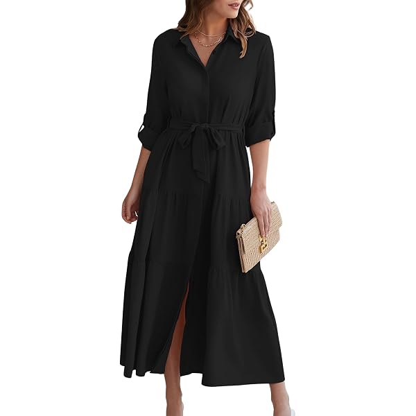 maxi dress shirt with slits Casual Slit Cotton Shirt Maxi Dress  Likemychoice