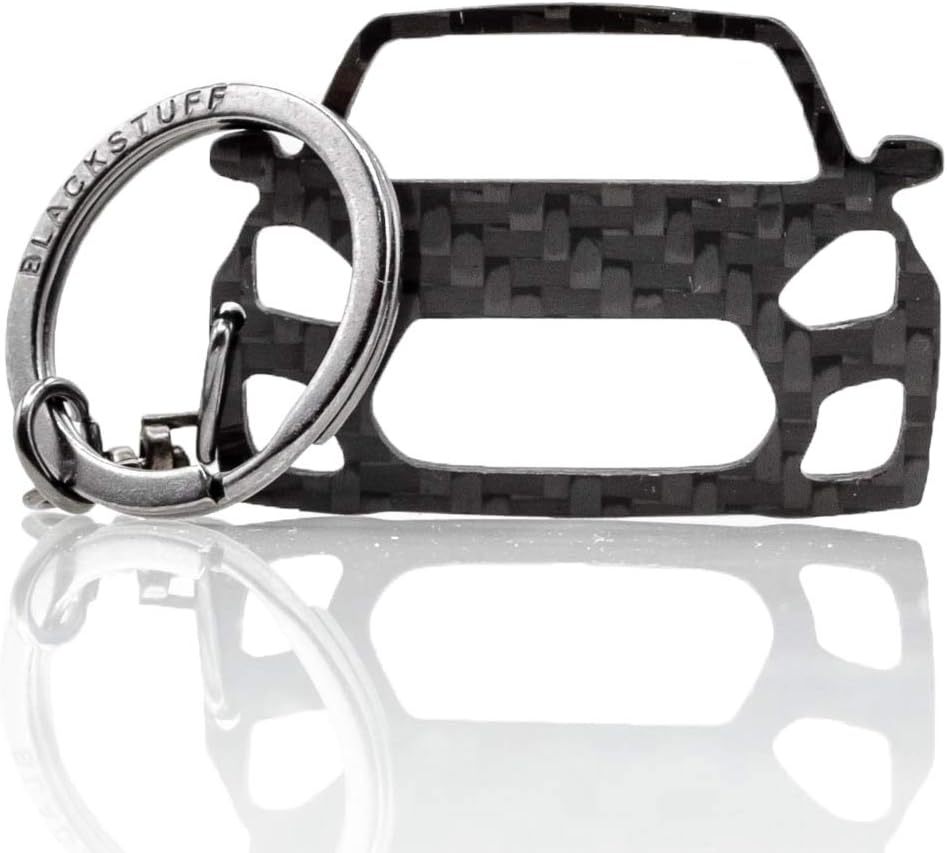BlackStuff Carbon Fiber Keychain Keyring Ring Holder Compatible with Swift Sport MK4 2017+ BS-972