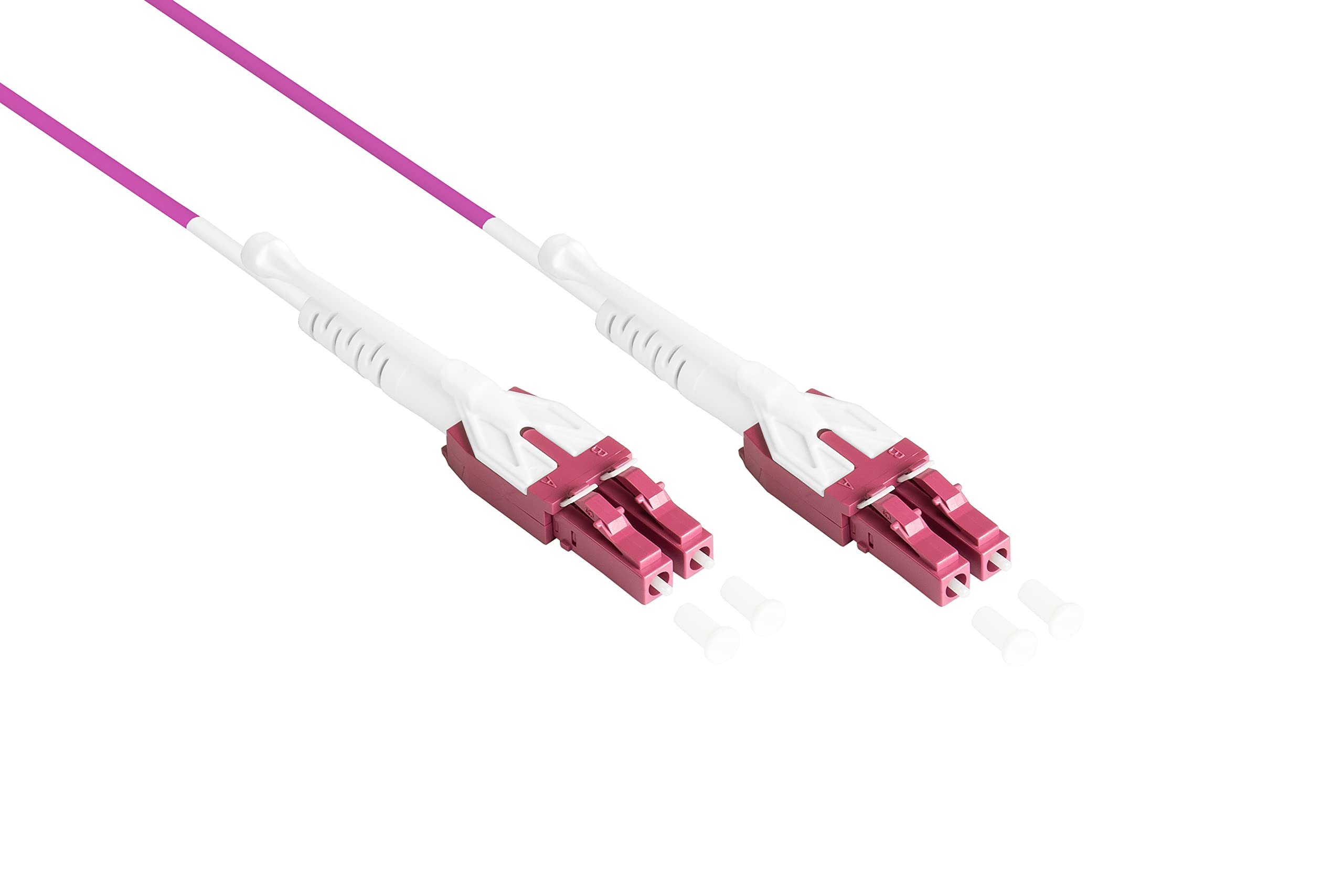 Good Connections OM4 Fibre Optic Cable - Duplex - Plug LC to LC - UNIBOOT - Multimode 50/125-1/10/40/100-Gigabit Ethernet - Fibre Optic Conductor, Fibre Optic Cable, Patch Cable - 10 m